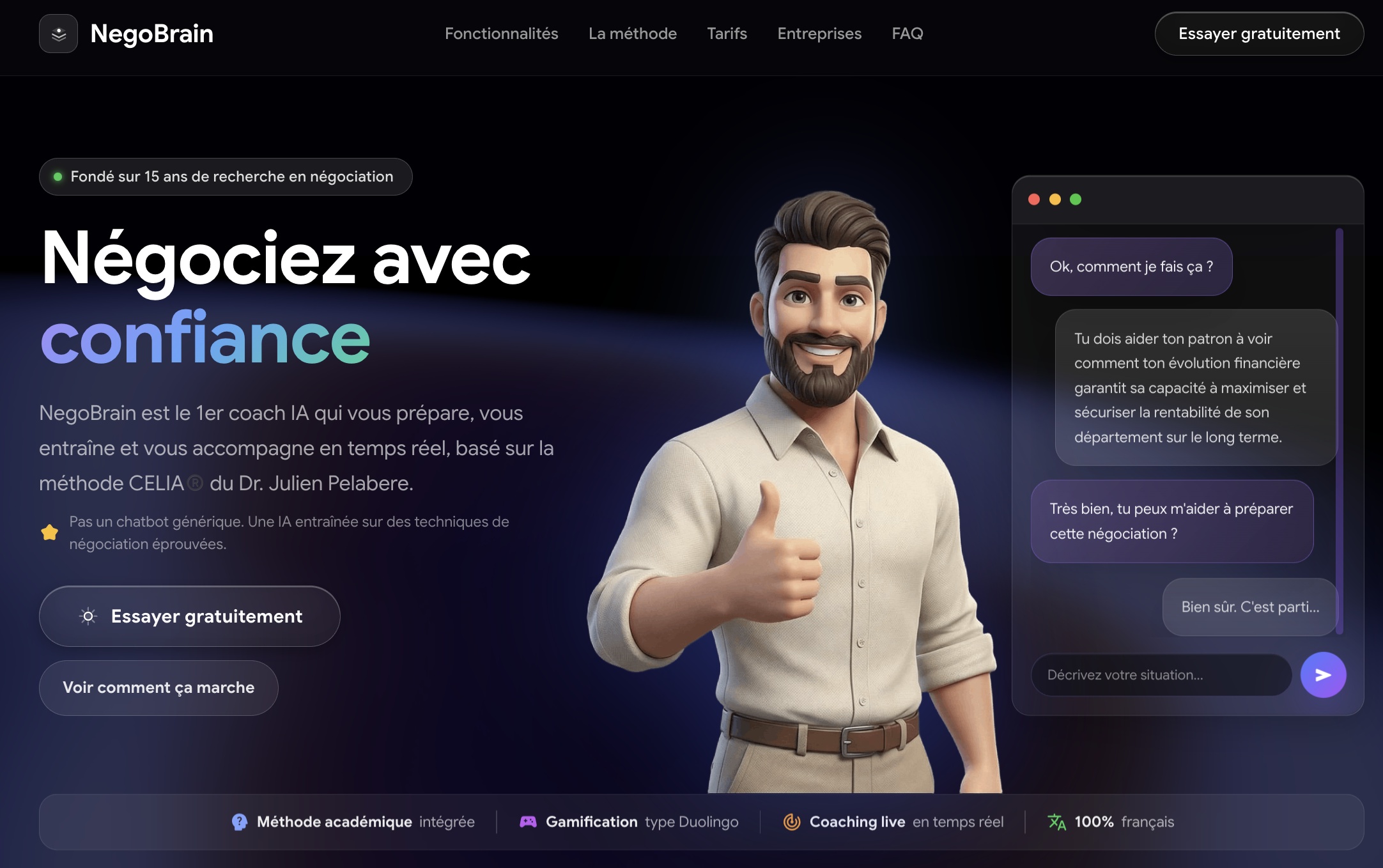 NegoBrain - Coach IA en n&eacute;gociation