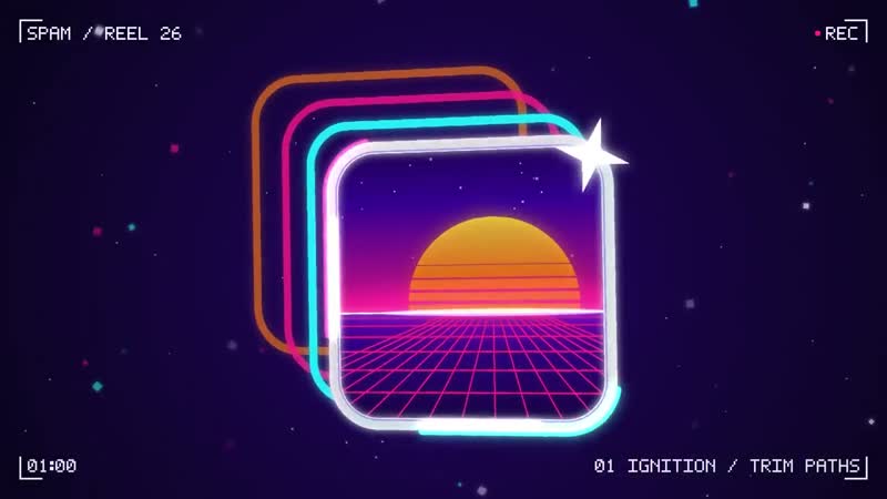 SPAM: a synthwave photo app promo