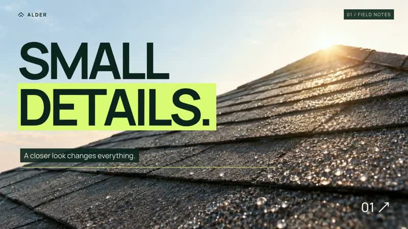 Roof inspection explainer with 3D cutaways