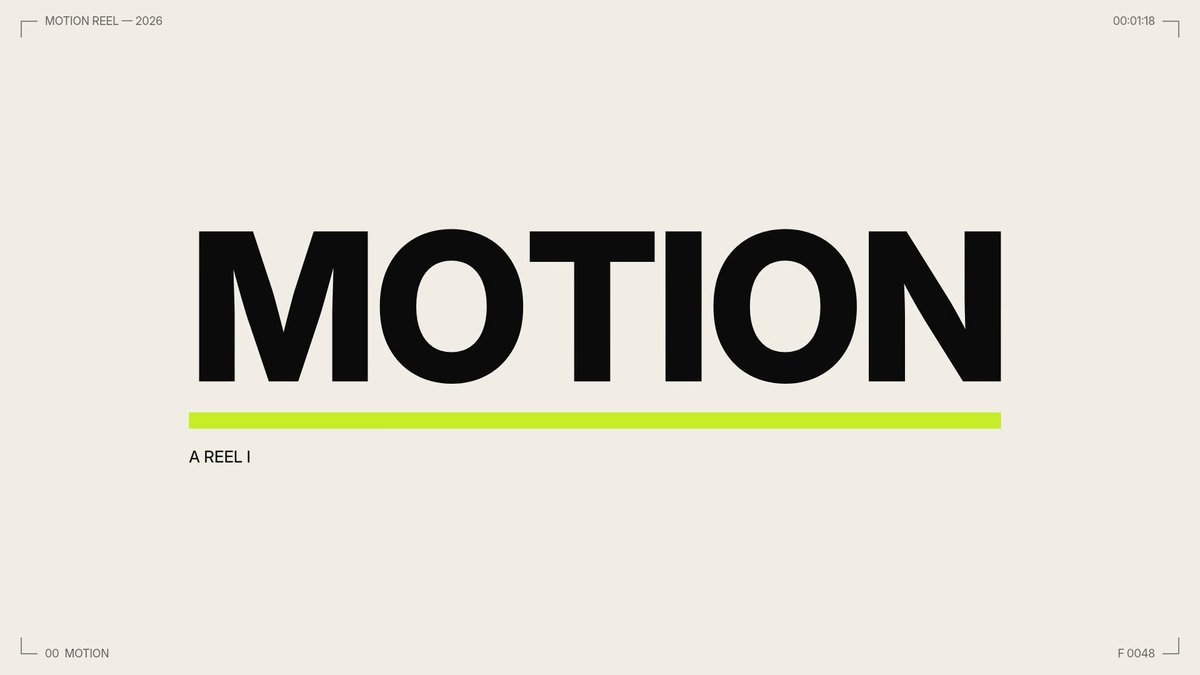 A motion designer application showreel