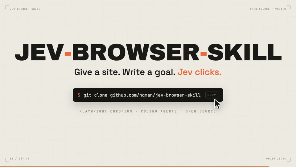 Jev: a browser agent launch film